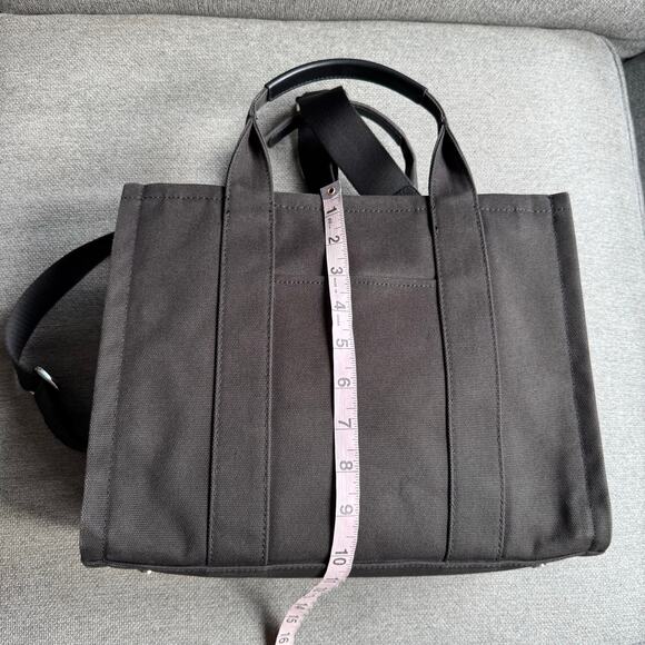 Quince Organic Canvas Small Crossbody Tote Charcoal Black - Picture 5 of 13